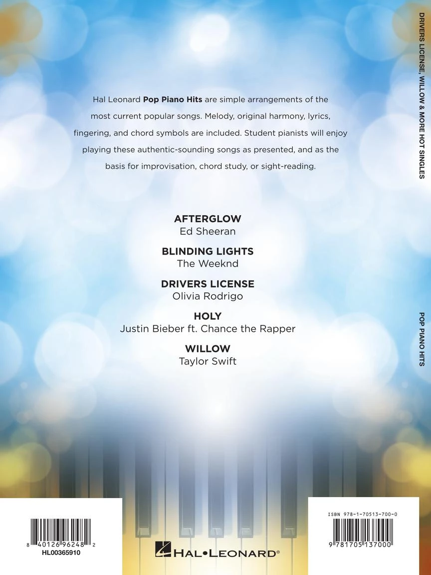 Hal Leonard Drivers License, Willow & More Hot Singles Manuscript 6 Hal Leonard Drivers License, Willow & More Hot Singles Manuscript