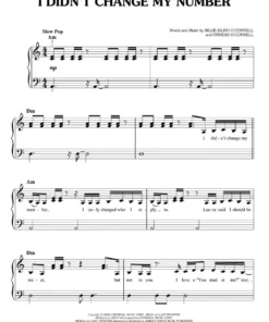 Crescendo Music Manuscript Billie Eilish - Happier Than Ever Easy Piano