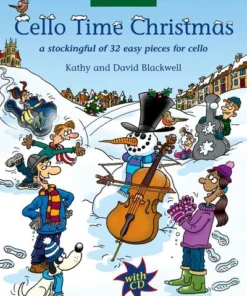 Crescendo Music Cello Time Christmas Manuscript