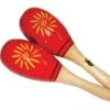 Crescendo Music Pair Of Wooden Maracas Red