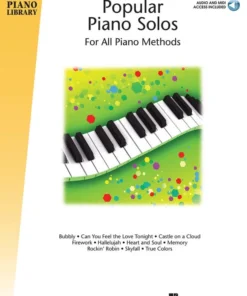 Crescendo Music Hal Leonard HLSPL Popular Piano Solos With Audio Access Manuscript