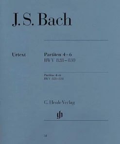 Crescendo Music Manuscript Bach's Partitas Book 2 Nos 4-6 BWV 828-830 Urtext
