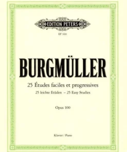 Crescendo Music Burgmüller 25 Easy Studies - 25 Études Faciles At Progressives Op. 100 Manuscript