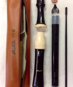 Crescendo Music Aulos Tenor Recorder 3 Piece Dark Brown