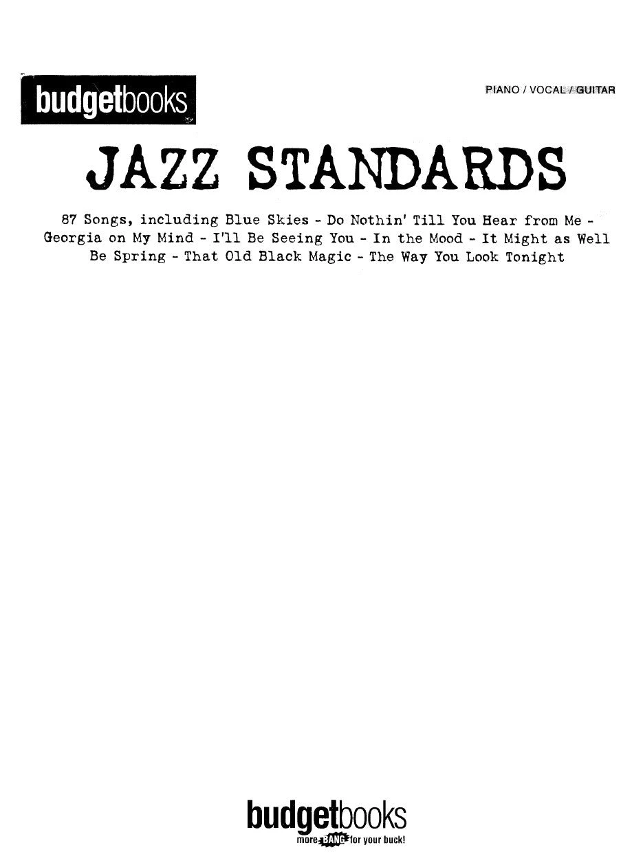 Crescendo Music Manuscript Budget Books - Jazz Standards 3 Crescendo Music Manuscript Budget Books - Jazz Standards