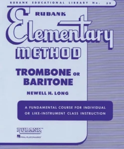 Crescendo Music Rubank Elementary Method - Trombone Or Baritone