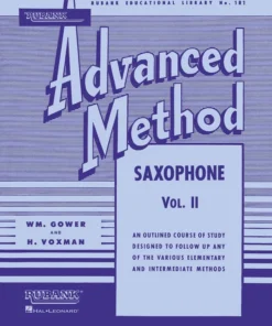 Crescendo Music Manuscript Rubank Advanced Method - Saxophone Vol. 2