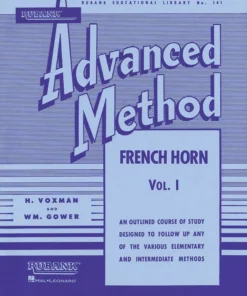 Crescendo Music Rubank Advanced Method - French Horn In F Or E-flat, Vol. 1 Manuscript