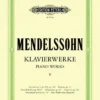 Hal Leonard Manuscript MENDELSSOHN Piano Works Bk 5 Supplementary Volume