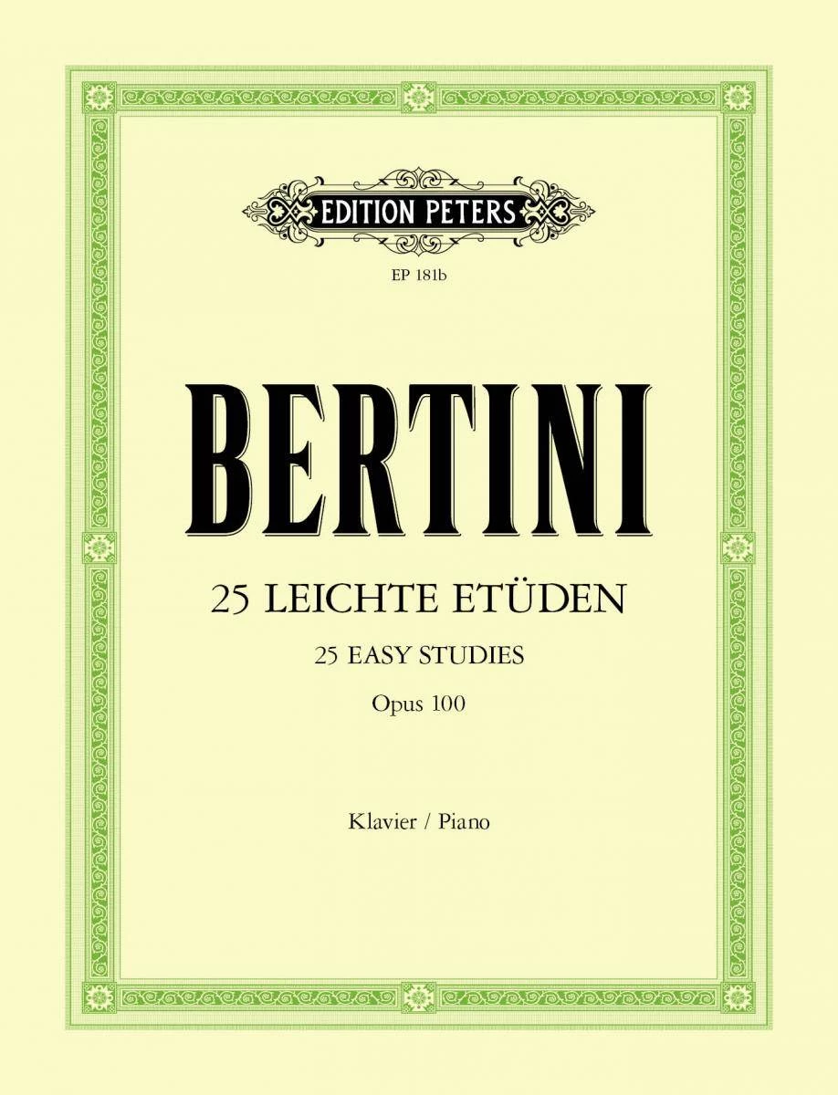 Hal Leonard BERTINI 25 Easy Studies Without Octaves Op.100 3 Hal Leonard BERTINI 25 Easy Studies Without Octaves Op.100