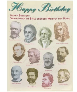 Crescendo Music Manuscript Happy Birthday Variations In Style Of Great Masters