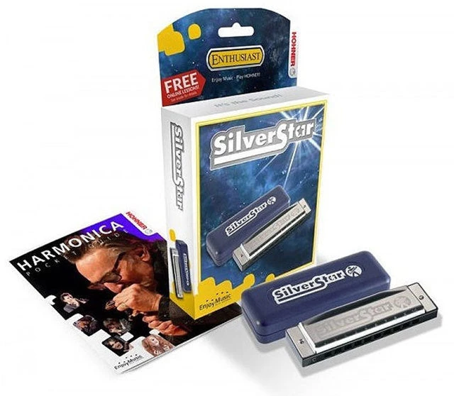 Hohner Silver Star 10-Hole Diatonic Harmonica Folk & Native 3 Hohner Silver Star 10-Hole Diatonic Harmonica Folk & Native