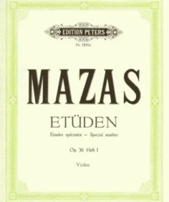 Crescendo Music Mazas Studies Op 36 Book 1 Peters Edtion