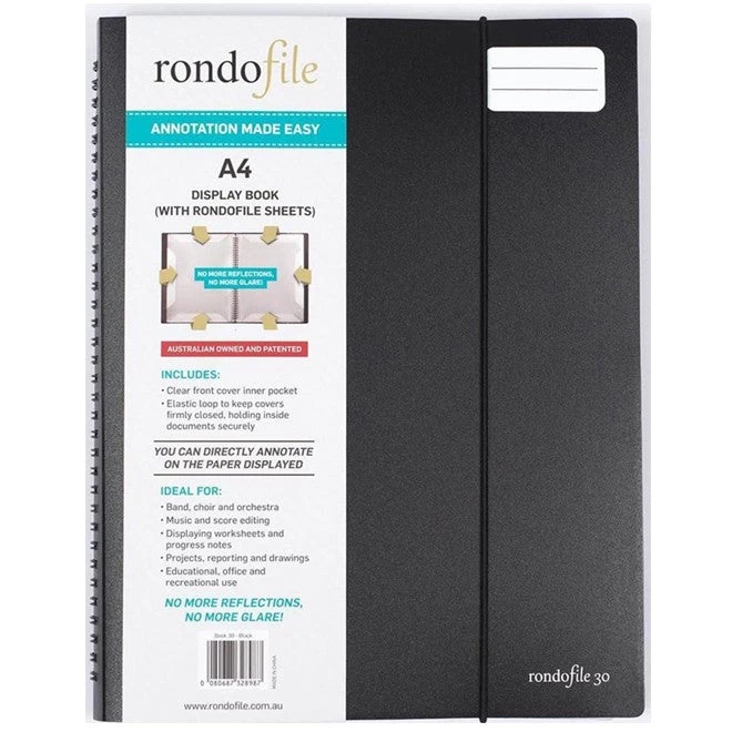 Crescendo Music Rondofile 30P - A4 Music Folder Black Manuscript 3 Crescendo Music Rondofile 30P - A4 Music Folder Black Manuscript