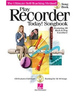 Crescendo Music Manuscript Play Recorder Today Song Book/CD