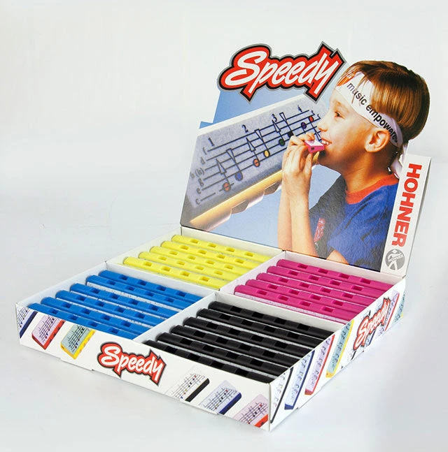 Folk & Native Hohner Speedy Harps Counter Display Box Of 24 Asst Colours 3 Folk & Native Hohner Speedy Harps Counter Display Box Of 24 Asst Colours