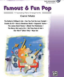 Crescendo Music Manuscript Famous And Fun Pop Book By Carol Matz