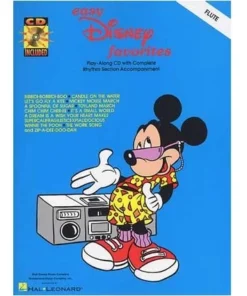 Hal Leonard Easy Disney Favourites Flute Book / CD Manuscript