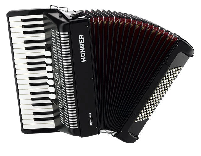 Hohner Bravo III 96 Bass Chromatic Accordion 3 Hohner Bravo III 96 Bass Chromatic Accordion