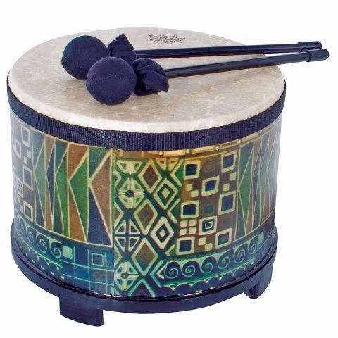 Crescendo Music REMO Floor Tom 10 Inch Island Pattern Percussion 3 Crescendo Music REMO Floor Tom 10 Inch Island Pattern Percussion