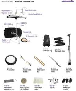 Crescendo Music Percussion On Stage Glockenspiel Kit With Stand In Bag 7 Crescendo Music Percussion On Stage Glockenspiel Kit With Stand In Bag