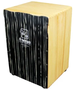 A Tempo Performance Series Cajon In Black Wood Grain Matte Percussion
