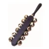 Crescendo Music 12 Sleigh Bells Handheld On Wooden Handle Percussion