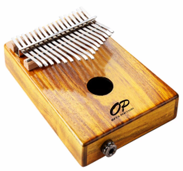Opus Percussion 17-Key Koa Wood Kalimba With Pickup In Natural Gloss 3 Opus Percussion 17-Key Koa Wood Kalimba With Pickup In Natural Gloss