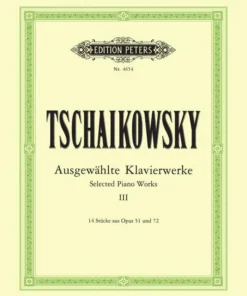 Hal Leonard Manuscript TSCHAIKOWSKY Selected Piano Works Bk 3
