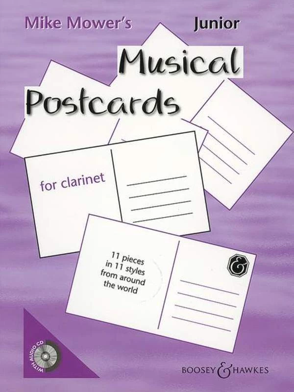 Crescendo Music Junior Musical Postcards For Clarinet Book / CD Manuscript 3 Crescendo Music Junior Musical Postcards For Clarinet Book / CD Manuscript