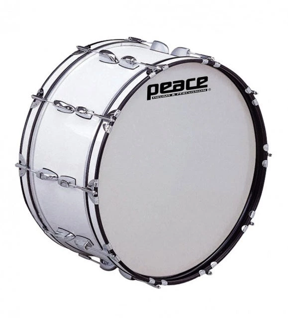 Crescendo Music Peace 20-Lug Marching Bass Drum In White (26 X 10") Percussion 3 Crescendo Music Peace 20-Lug Marching Bass Drum In White (26 X 10") Percussion