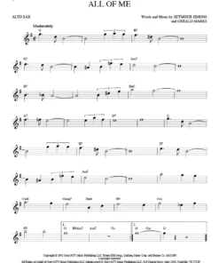 Crescendo Music 101 Jazz Songs Book For Alto Saxophone Manuscript