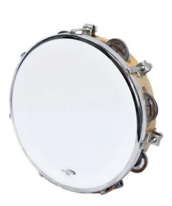 Percussion Plus 8" Wooden Tuneable Tambourine With 6-Single Rows Of Jingles (2 Colours)