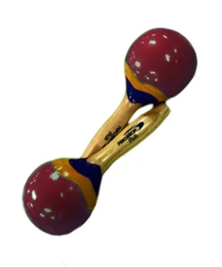 Percussion Plus Wooden Mini Maracas In Patterned Finish (3 Colors)