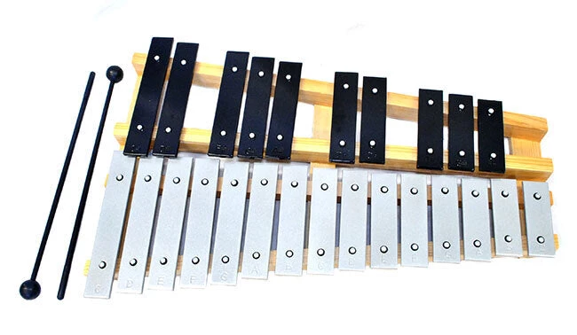 Percussion Plus 25-Note Glockenspiel In Black Wooden Case 4 Percussion Plus 25-Note Glockenspiel In Black Wooden Case
