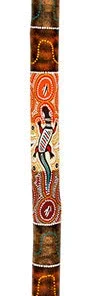 Crescendo Music Folk & Native Toca Didgeridoo 47 Inch Bamboo Gecko Design