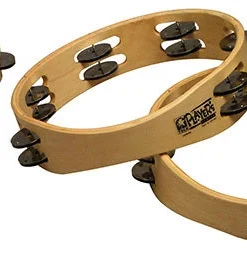 Toca Players Series 7-1/2" Wooden Tambourine With Single Row Of Jingles Percussion