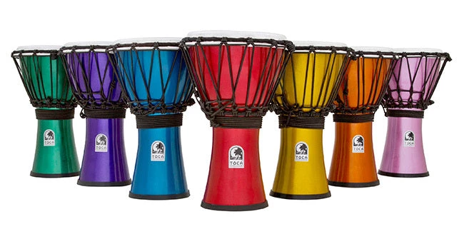 Toca 7 Inch Djembe - Pack Of 7 Drums Percussion 3 Toca 7 Inch Djembe - Pack Of 7 Drums Percussion