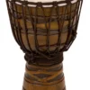 Crescendo Music Toca Origins Series Wooden Djembe 08 Inch African Mask