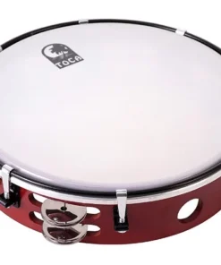Percussion Toca Tambourine With 10" Tuneable Head & Double Row Of Nickel Plated Jingles