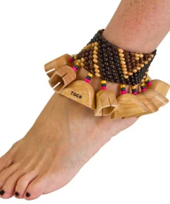 Toca Wood Rattle For Ankle/Wrist Hand Percussion Sound Effect