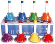 Crescendo Music Mitello 8 Bells Tuned Hand Bell Press Desk Set